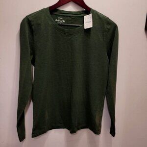 J Crew Girlfriend Green Tee Decolorated